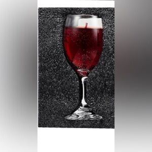 Mini glass wine shaped candle